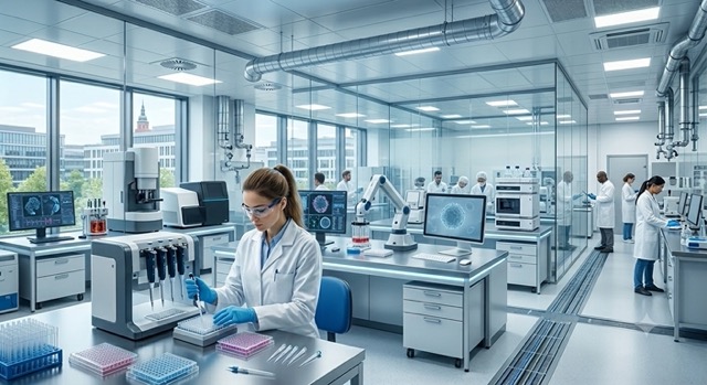 Laboratoř ve střední velikosti